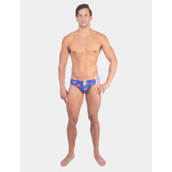 Barcode Berlin Slip de bain KISS Bleu